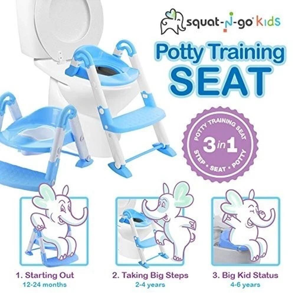 3 In 1 Bambino Booster Potty Training System with Free Standing Potty, Step Stoo - Picture 1 of 3